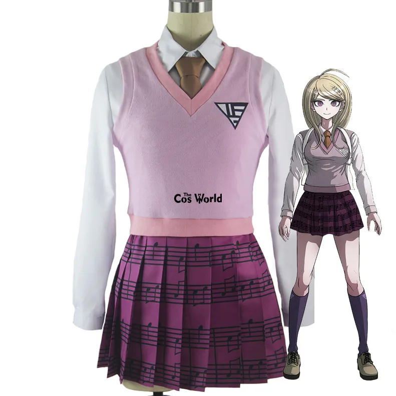 Danganronpa V3: Killing Harmony Akamatsu Kaede JK школьная форма рубашка свитер юбка наряд игры костюмы для косплея - Цвет: Costumes