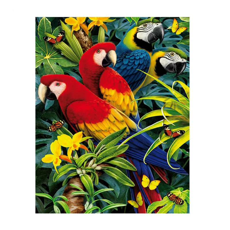 

DIY Diamond Paintings Parrot Resin Full diamond Cross Stitch Mosaic Diamond Painting Embroidery Home Decoration living room