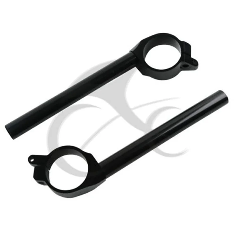 

Motorcycle 50mm Left & Right Handle Bar Clip On Silver/Black For YAMAHA YZF R6 600 06-16 07 08 09