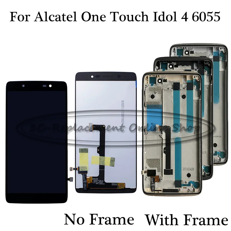 Для Alcatel One Touch Idol 4 LTE 6055 6055P 6055Y 6055B 6055K 6055H Full ЖК дисплей + кодирующий преобразователь
