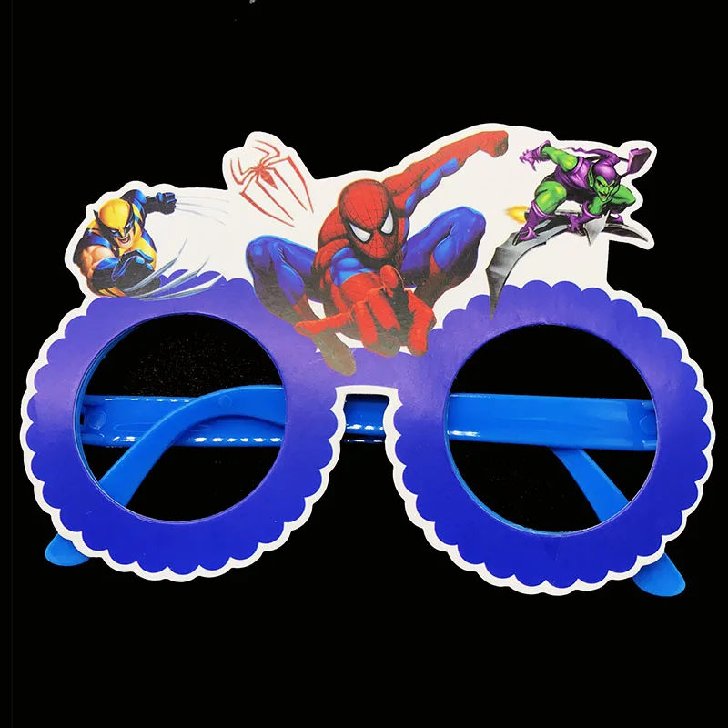 Spider-man 10 шт./лот детская очки рисунок «Hello Kitty» тематическая вечеринка на день рождения украшения рисунок «Hello Kitty» маски для лица Рисунок «Hello Kitty» пластиковые маски - Цвет: Spider-man