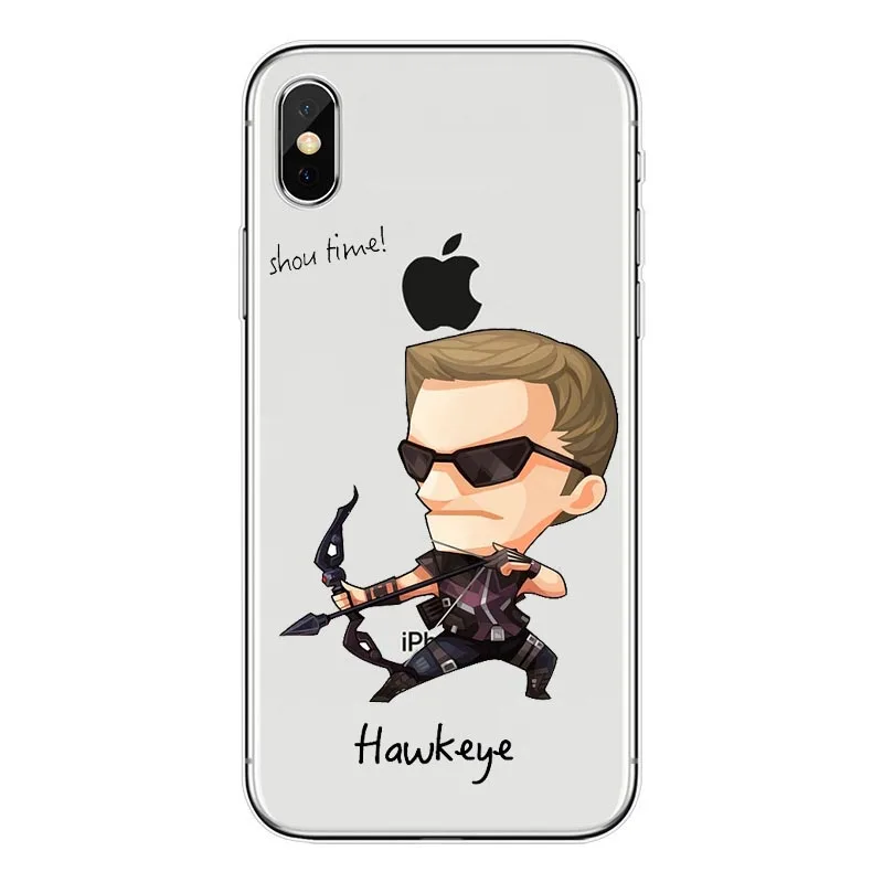 Человек-паук Железный человек Мстители телефонные чехлы для IPhone 6 6 S Plus 7 7 Plus 8 8 Plus X супер герой силиконовый мягкий чехол