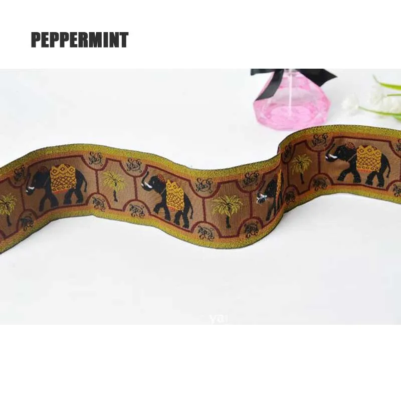 1 ярд 5 см кружевная винтажная лента с вышивкой слона отделка в стиле бохо