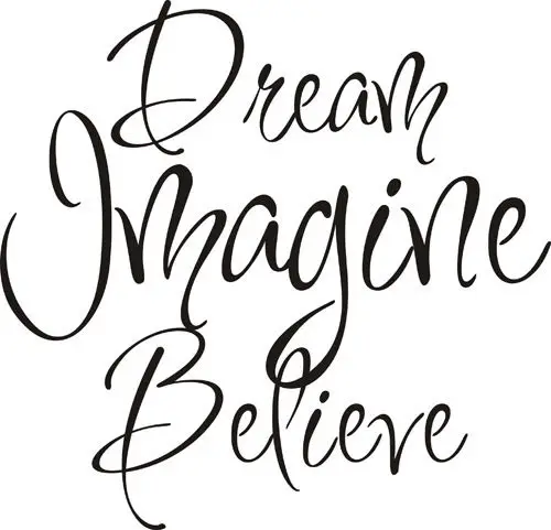 

Inspiring Wall Decals Quote Dream Imagine Believe Vinyl Black Wall Sticker Lettering Art Decal Home Decor Bedroom Mural ZA526