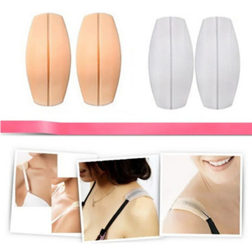 2 шт./пара женщин силиконовый бюстгальтер ремешок декомпрессии анти скольжения