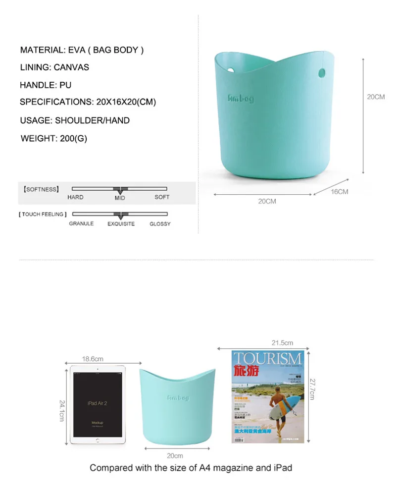 Стиль obag Ambag EVA O Basket O bag стильная O basket женская сумка через плечо сумка DIY