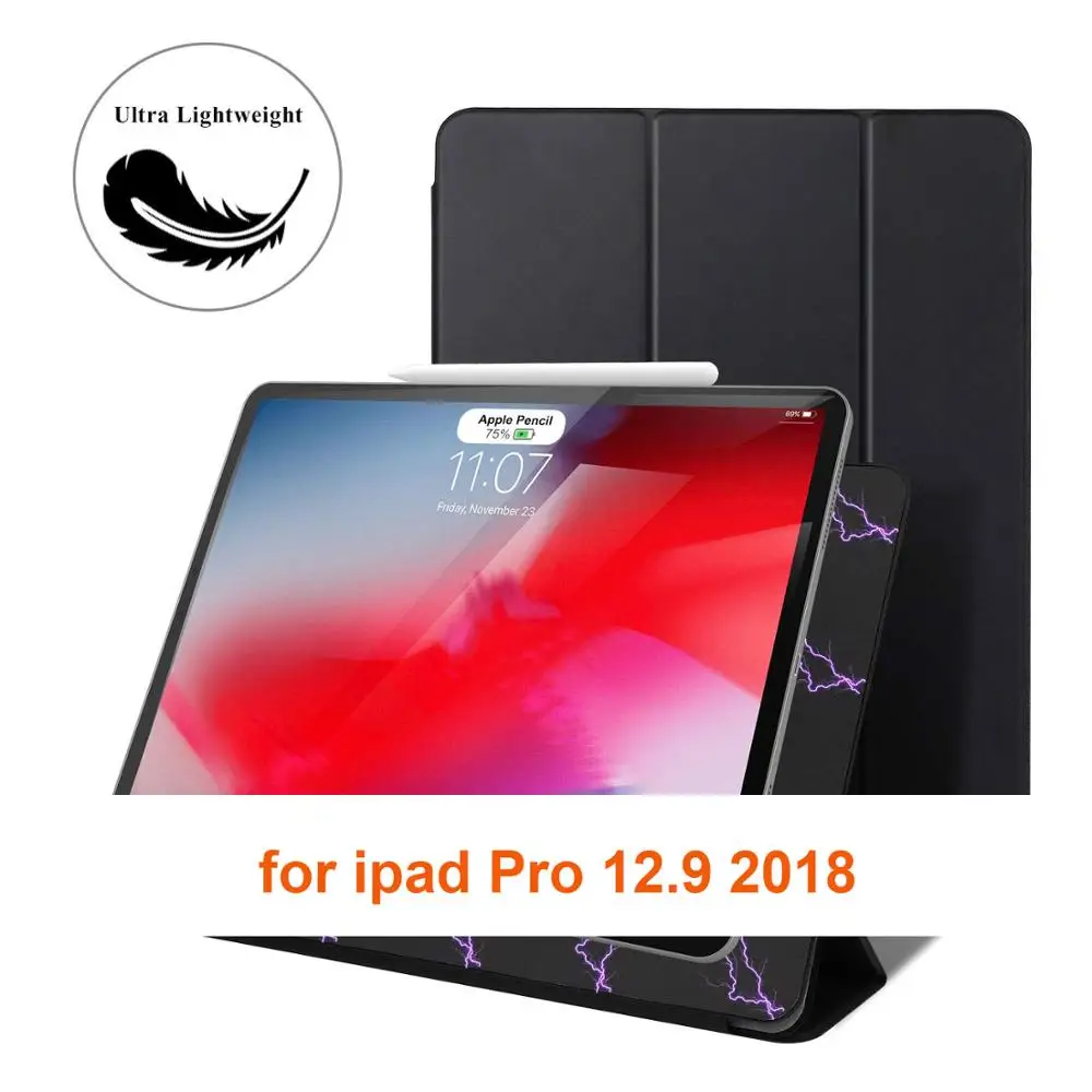 Pro-12.9 Black Чехол для планшета SeenDa для iPad Pro 11, чехол для нового iPad Pro 12,9, Магнитный ультра тонкий чехол для смарт-телефона для iPad 12,9 дюймов - Цвет: Pro-12.9 Black