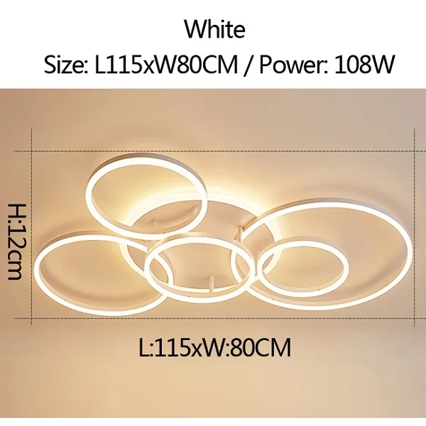 white L115xW80CM Коричневые/белые современные светодиодные потолочные лампы для гостиной спальни Plafon Inddor Домашнее освещение потолочный светильник Домашнее освещение светильники - Цвет корпуса: white L115xW80CM