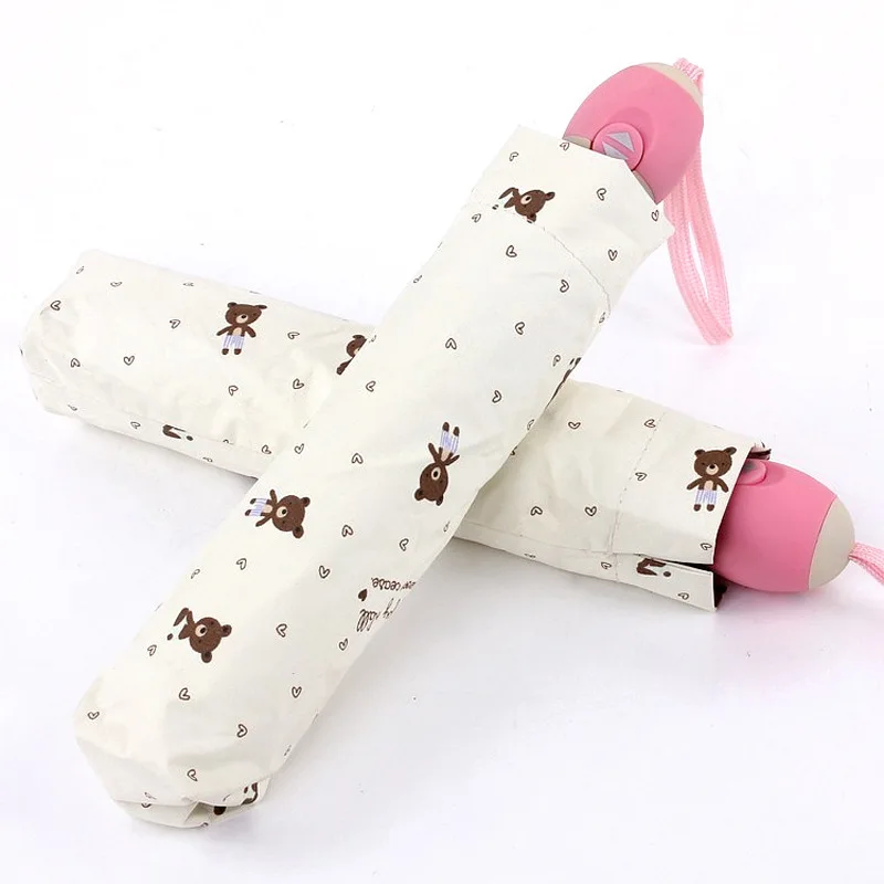 Автоматический складной зонт от дождя Женский ультралегкий с УФ защитой