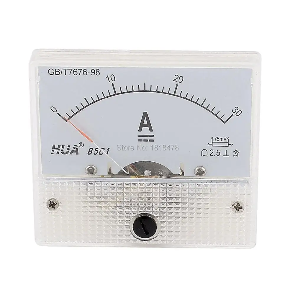 85C1 30A аналоговый измеритель тока DC амперметр тестер амперы 64*56 мм|ampere gauge|panel meter dcdc
