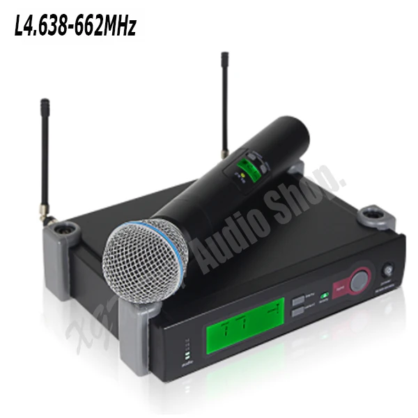 SLX SLX24 SM58 UHF беспроводной микрофон система SM 58 беспроводной супер кардиоидный динамический ручной караоке микрофон для Shure караоке DJ - Цвет: L4   SLX24-BETA58A