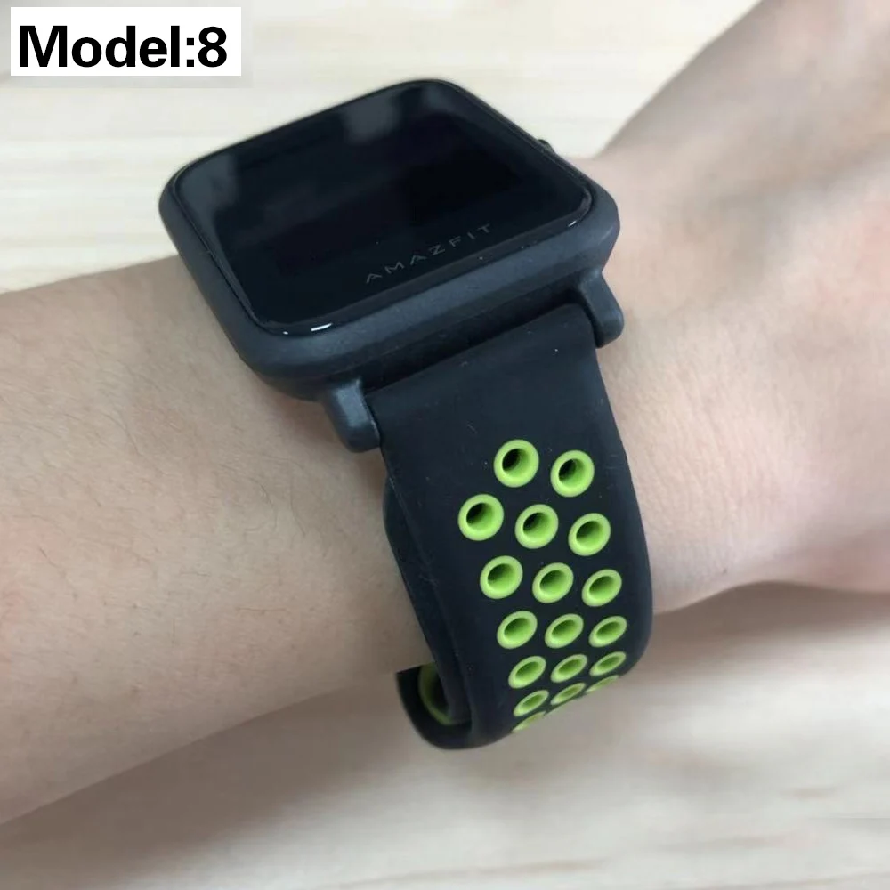 Силиконовый ремешок bip для часов Amazfit 20 мм Bip BIT Lite молодежные Смарт часы браслет на