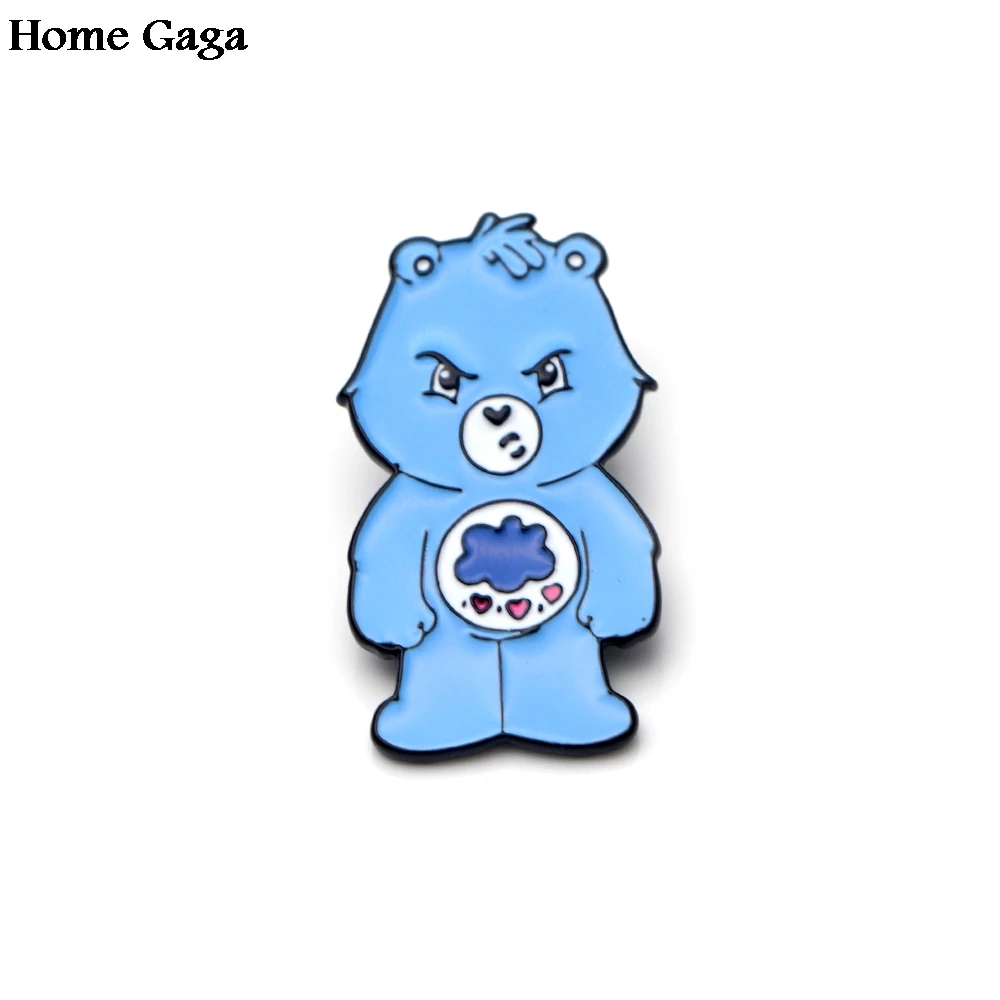 2 Homegaga Медвежонок цинк галстук мультфильм забавные булавки броши для рюкзака, одежды для мужчин и женщин шляпа Декоративные значки медали D1107 - Цвет: 2