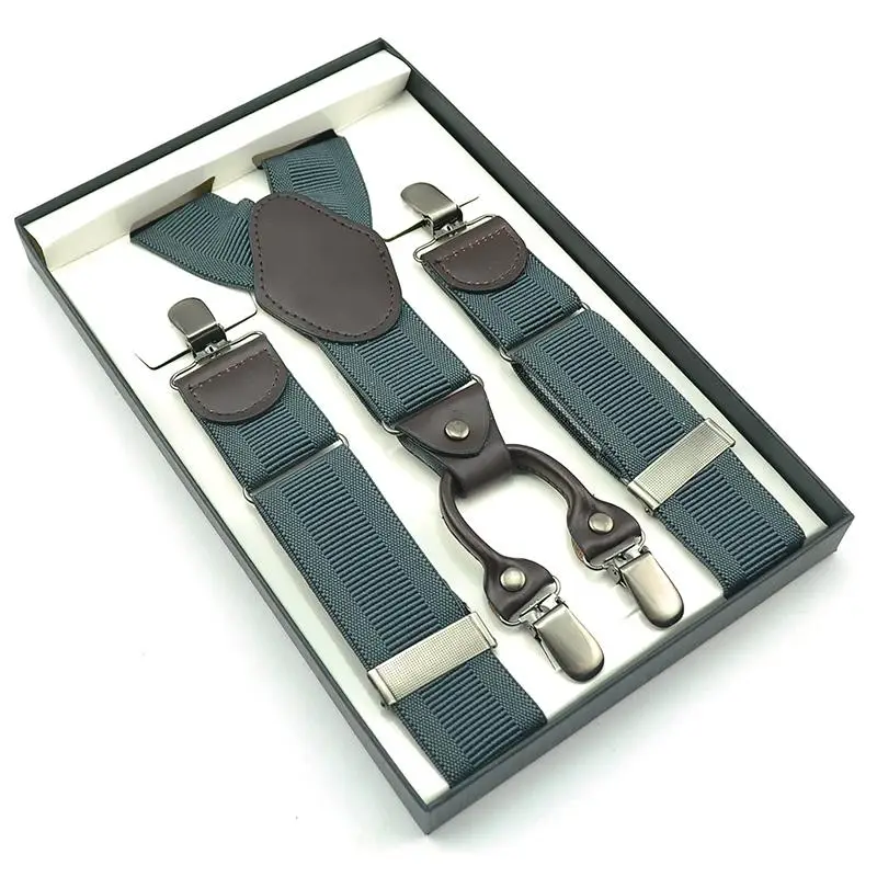 Абсолютно новые мужские подтяжки в подарочной коробке четыре зажима на застежке