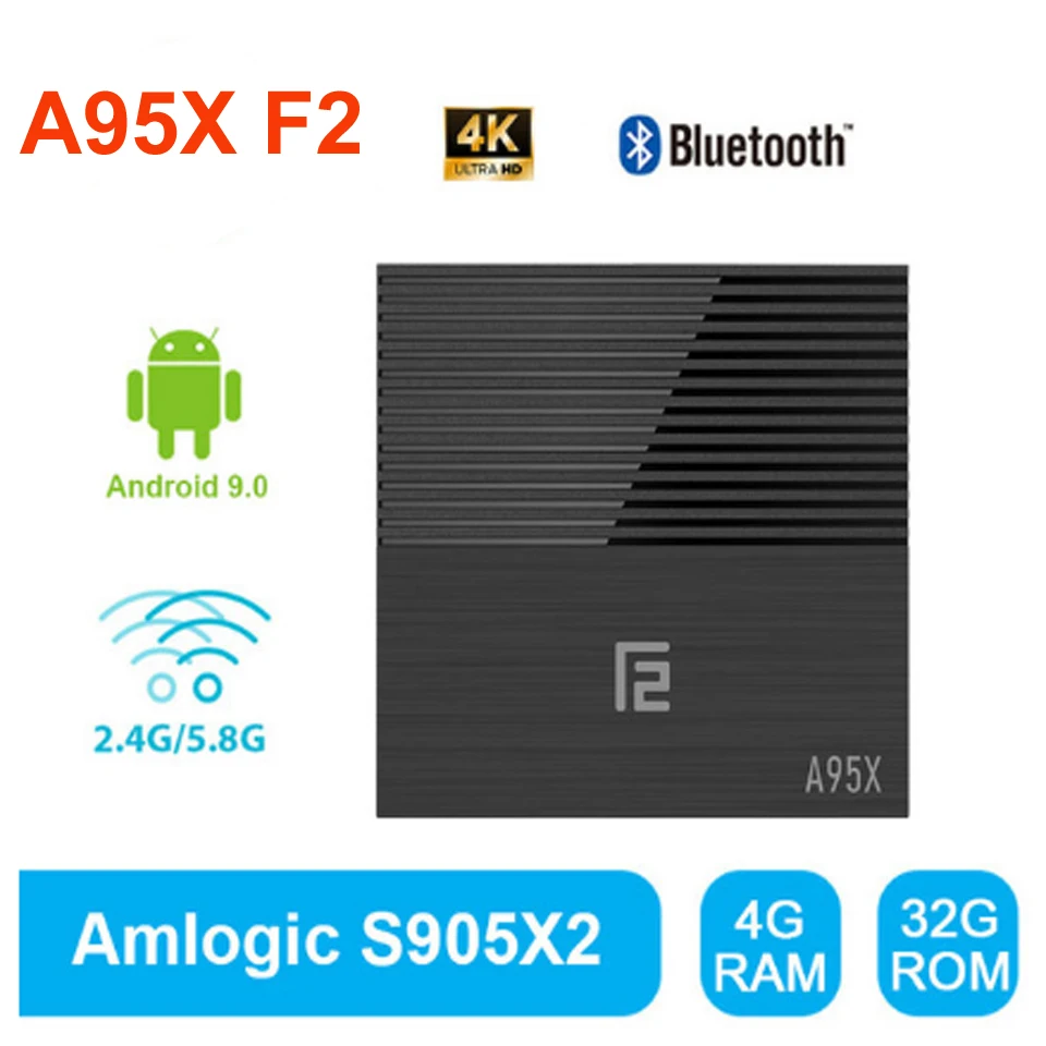 Android ТВ коробка A95X F2 Android 9,0 смарт-медиа-плеер 4 K Поддержка 2,4G& 5G Dual Band WI-FI RJ45 ЛВС USB HDMI оптический Смарт ТВ коробка
