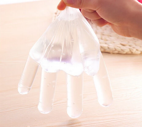 Длинные одноразовые пластиковые перчатки экологически безопасные кухонные для