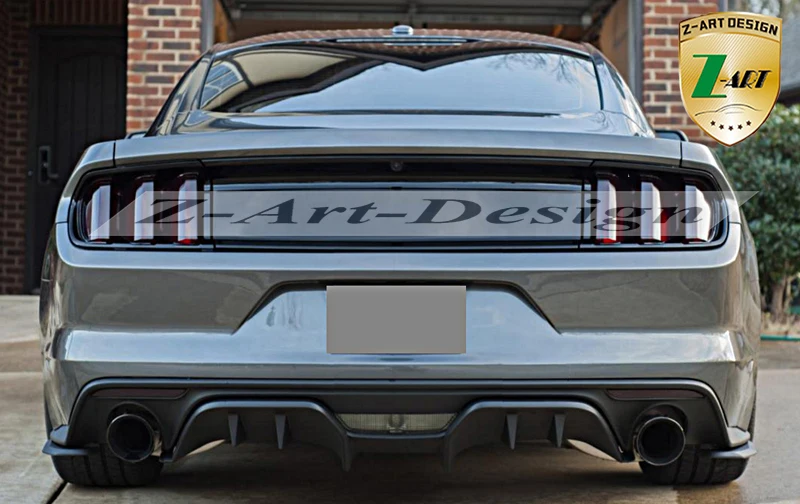 Z-ART производительность задний диффузор для Ford Mustang GT PP пластиковый задний бампер губы для Mustang- задний нижний спойлер