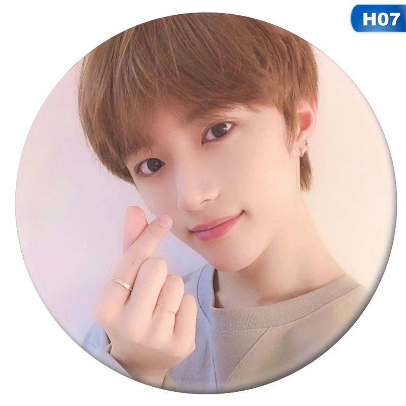 Новая мода Корейский Kpop TXT всех членов брошь, значок на булавке аксессуары для одежды шляпа украшение для рюкзака подарок - Окраска металла: 7