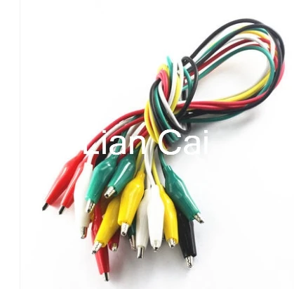 100 шт. 5 цветов 30 см в длину двухсторонние зажимы типа крокодил джемпер провод