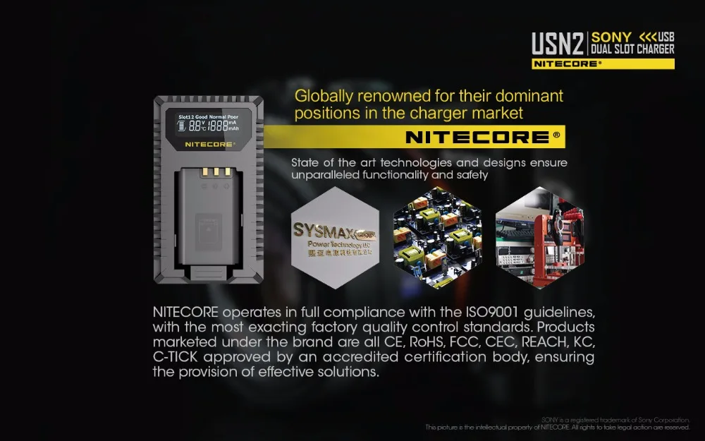Горячая NITECORE USN2 цифровой двойной слот для путешествий зарядное устройство для камеры для sony NP-BX1 Батарея DSC-HX350 DSC-H400 DSC-HX400 DSC-RX100M5