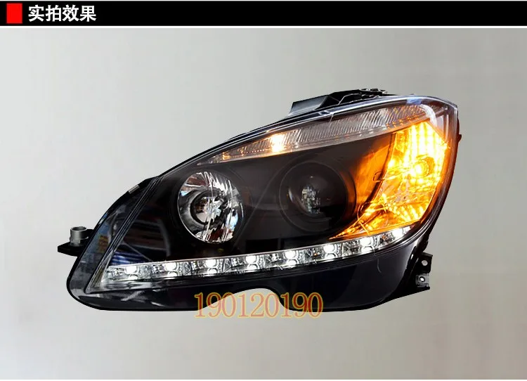 JGD абсолютно стиль для Benz W204 C180 C200 C220 C230 светодиодный налобный фонарь 2007-2010 Биксеноновая фара светодиодный DRL Автомобильные фары