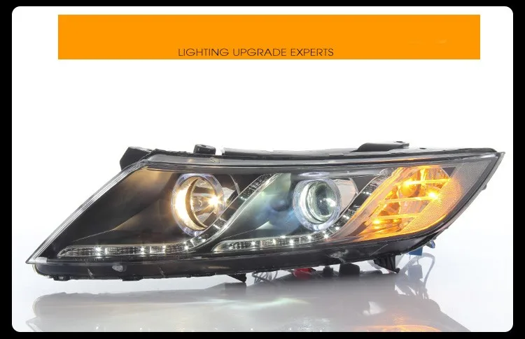 Автомобильный Стайлинг светодиодный HID Рио светодиодный фары передняя фара для KIA K5 2011 2012 2013 bi-ксеноновая линзы ближнего и дальнего света