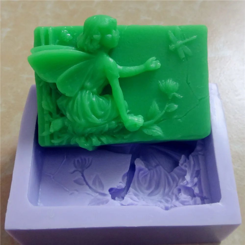 Цветочная силиконовая форма в виде ангела для мыла декоративная изготовления