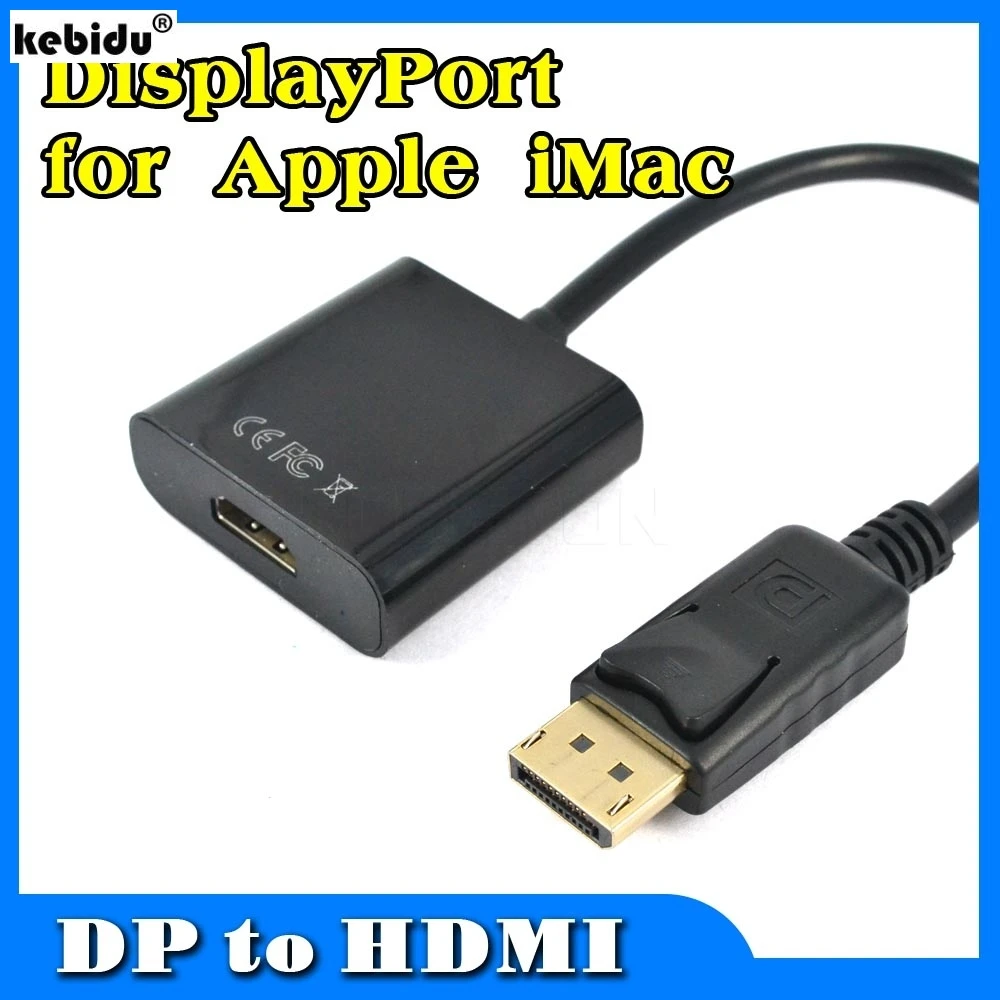 Kebidu 20 см DisplayPort DP to HDMI конвертер кабель адаптер для Nootbook ноутбука MacBook Pro Air