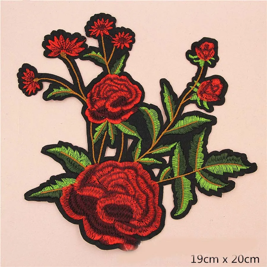 Фламинго Цветок Патчи крышка обуви железа на вышитые аппликации DIY аксессуары