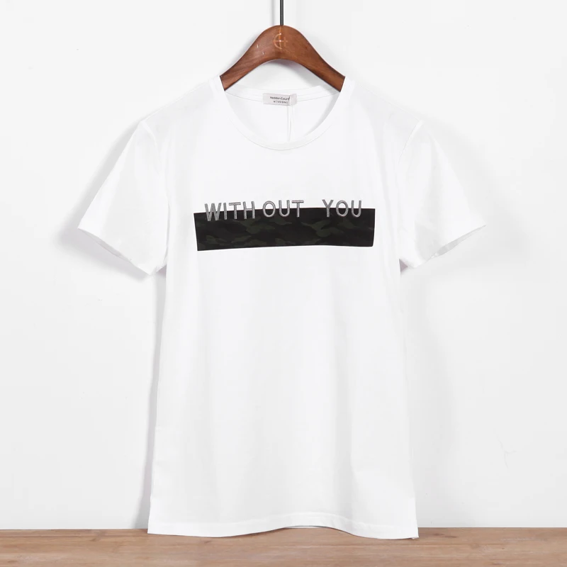 Новинка 2017 года письмо с печатным рисунком Для мужчин хлопковая Футболка принт s