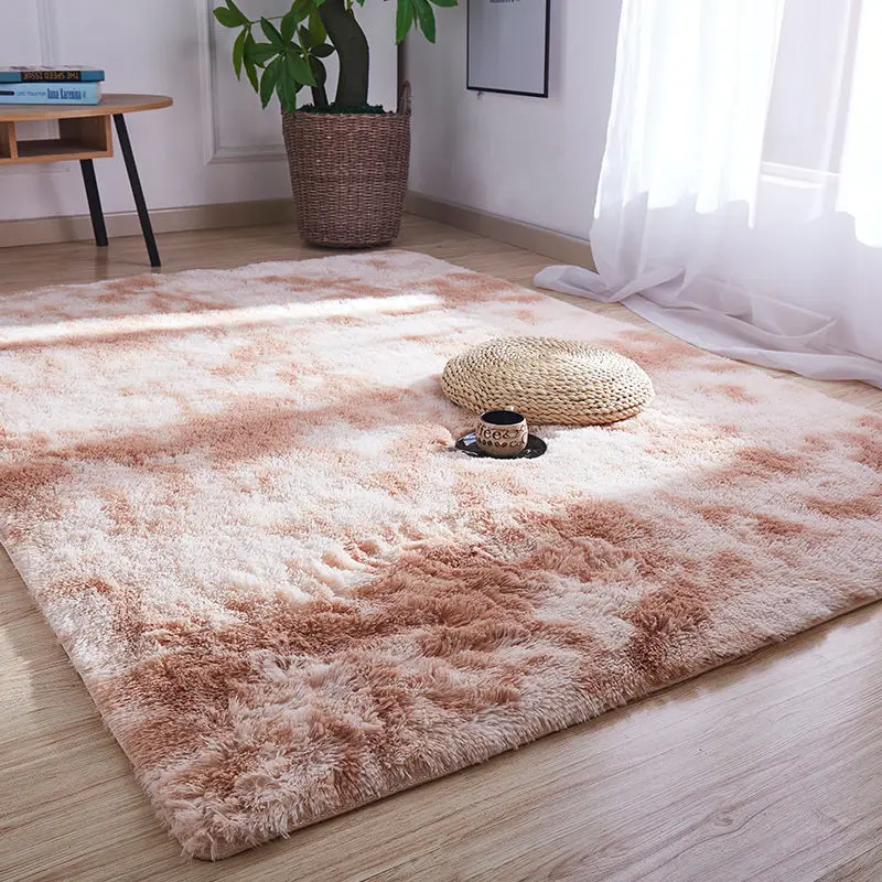 Простой плюшевый ковер прикроватный коврик для спальни скандинавский диван