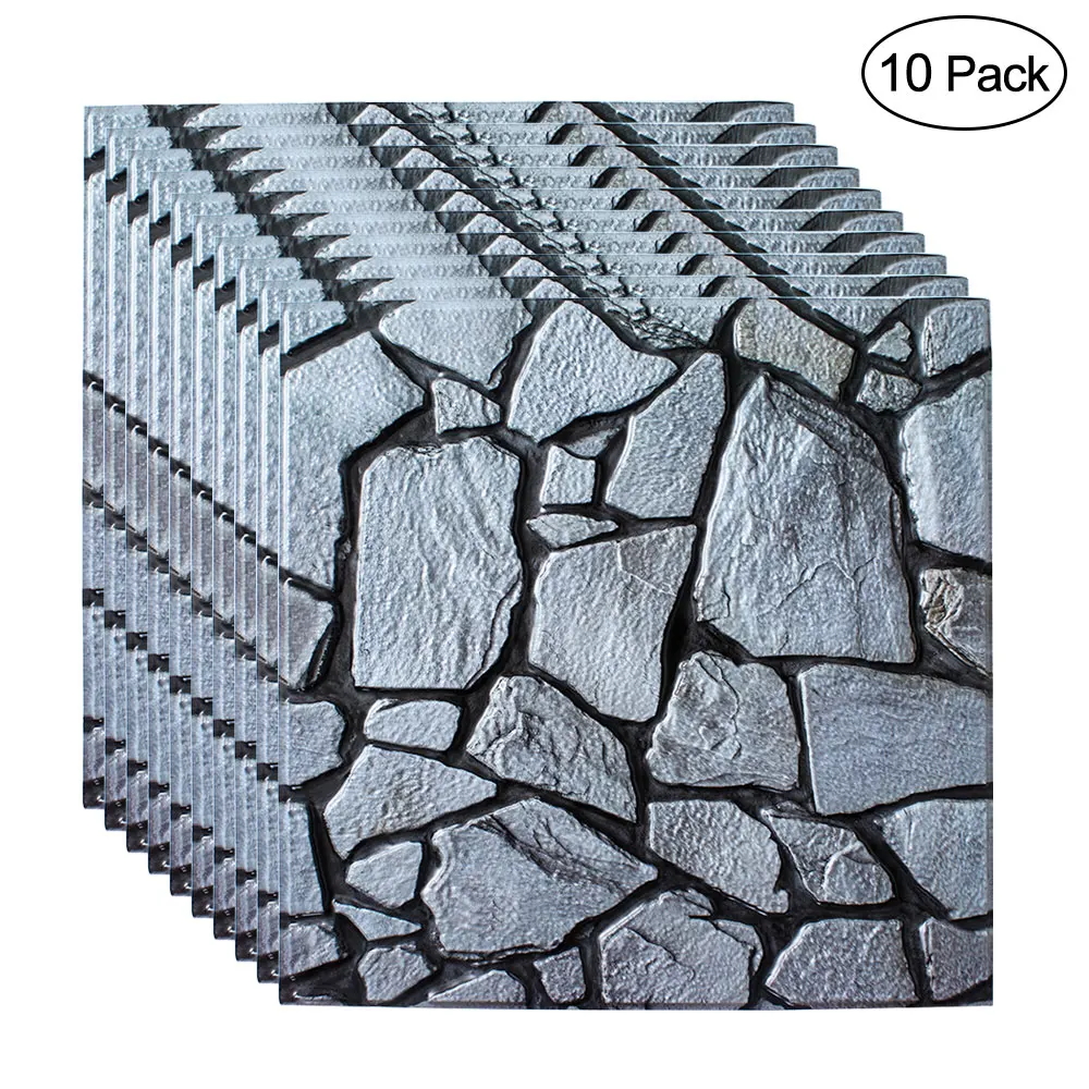 Самоклеящиеся 3D кирпичные настенные наклейки 10 шт. 30*30 см обои для гостиной ресторанной комнаты декор водонепроницаемое покрытие для стен обои