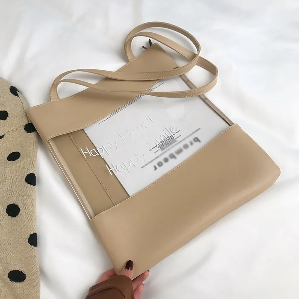 Женская сумка модная прозрачная вместительная через плечо schoudertas dames sac a main femme de