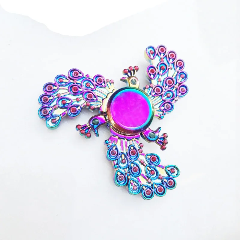 Прохладный Павлин металлический фиджет Спиннер ADHD для тренировки пальцев