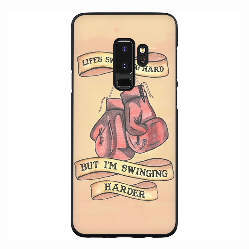 Боксерские перчатки узор мягкий чехол для телефона samsung Galaxy M10 20 30 S6 7 Edge S8 9 10 Plus Note8 9 - Цвет: B4