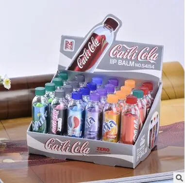 with box 48 шт./партия привлекательный бальзам для губ красота Бальзам для губ Mosit Batom Уход за губами Бальзам для макияжа 6 цветов коробка для дисплея - Цвет: with box