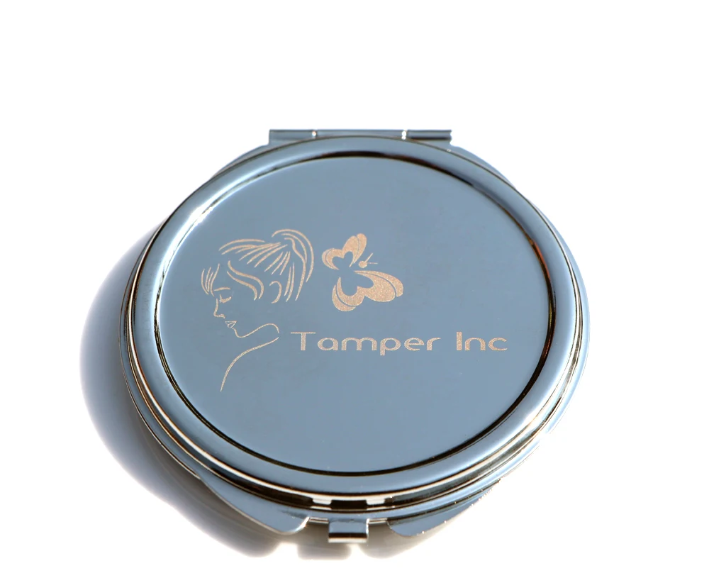 Персонализированное компактное зеркало с бесплатной гравировкой косметическое