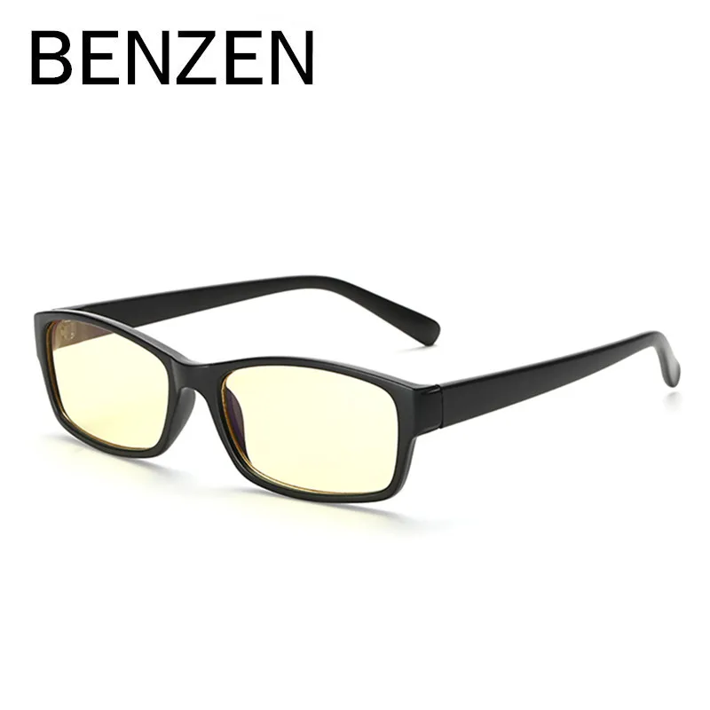 BENZEN анти-голубые лучи компьютерные очки для чтения UV400 радиационные очки для компьютерных игр с Чехол 5021 - Цвет оправы: SCRUB BLACK
