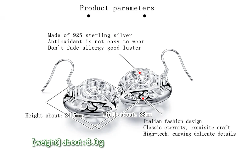 Новые модные женские серьги из серебра 925 пробы популярные ювелирные изделия в
