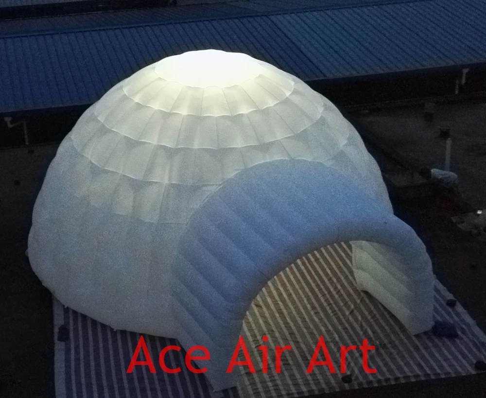 Модная белая надувная палатка igloo для кемпинга купольная Igloo на лужайке с