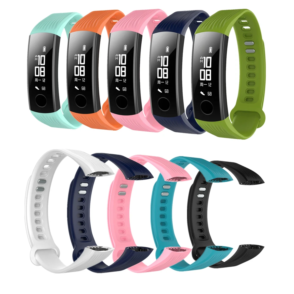 Спортивный ремешок из ТПЭ браслет для Huawei Honor Band 3 умный фитнес трекер наручных