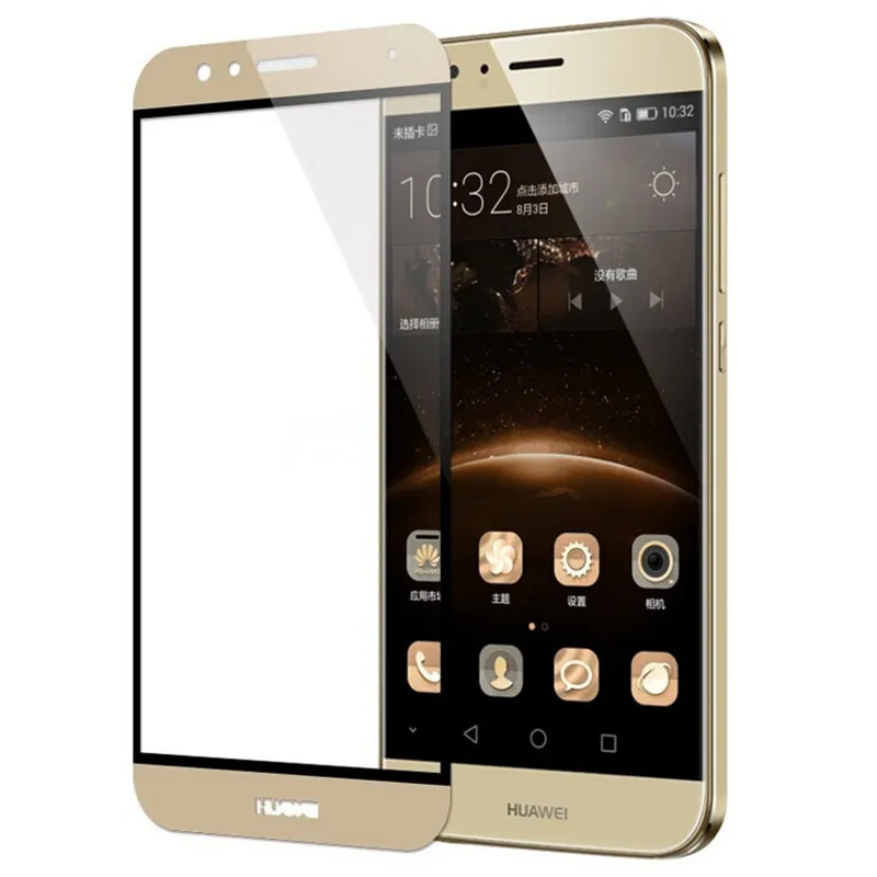 Полноэкранное цветное белое и Золотое закаленное стекло для Huawei G8 GX8 G7Plus D199 Maimang 4