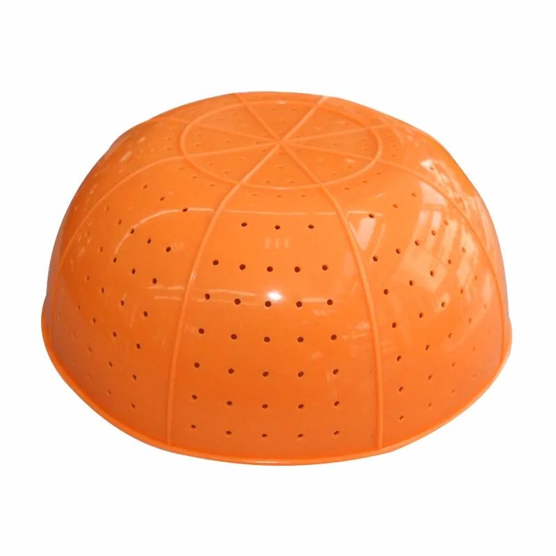 Orange WALFOS пищевая многофункциональная силиконовая кухонная дренажная корзина для мытья риса, овощей и фруктов, корзина для микроволновой посуды - Цвет: Orange