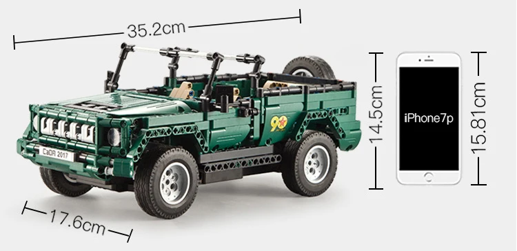 Techincs современный военный автомобиль 2,4 ГГц rc игрушки игрушечные кирпичи 2,4 ГГц радио дистанционное управление автомобильный парад джип кирпич коллекция