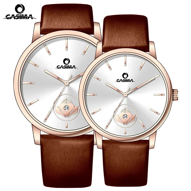 CASIMA Luxury Brand Watch Men Women Couple Lover's Wrist Watch Leather Casual Quartz Watch Clock Saat Relogio Masculino Feminino luxury brand leather quartz women s watch ladies fashion watch women wristwatches clock relogio feminino masculino fashionmodels