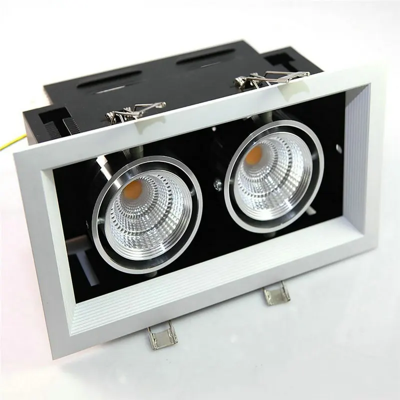 Double square Dimmable LED Downlight COB 5W 7W 10W 12W 15W 2 x10W Dimming Spot Light Ceiling Lamp Free Shipping | Освещение