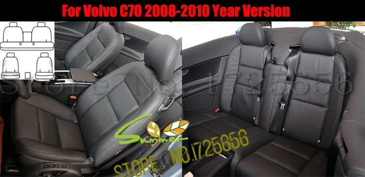 AutoDecorun соответствующее потребностям сиденье автомобильные чехлы для volvo c70 кресла комплекты Искусственная кожа подушки сиденья автомобиля Аксессуары Автокресла поддерживае