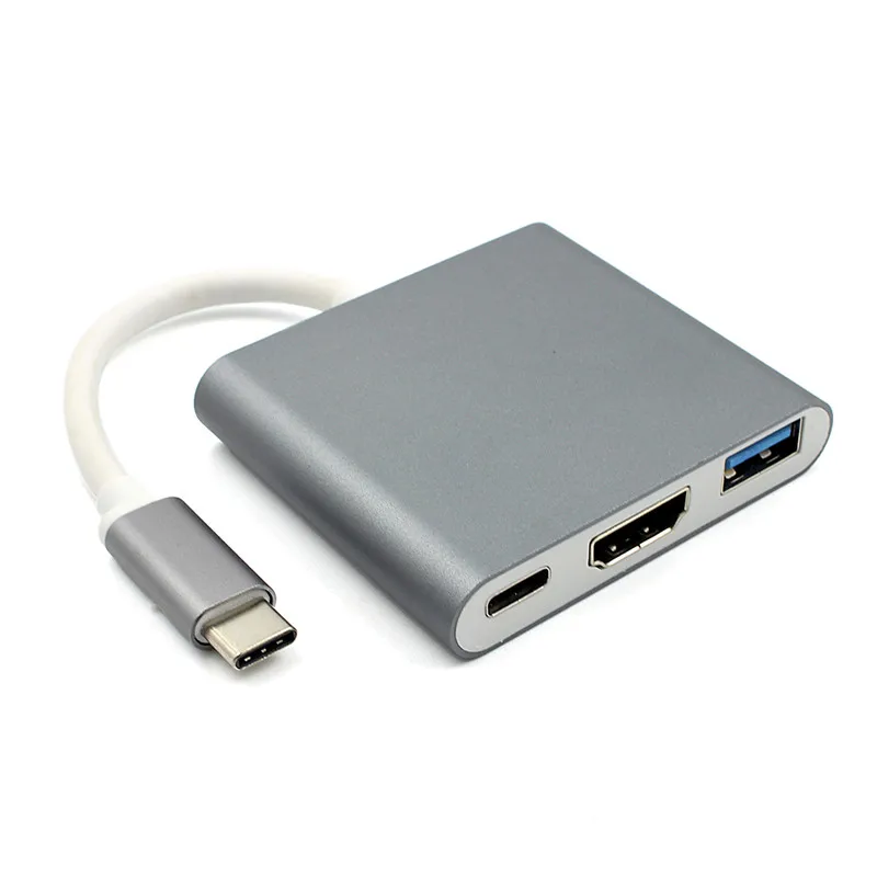 New Type C USB 3.1 to USB-C 4K HDMI USB3.0 Adapter 3 in 1 Hub For Apple Macbook Type-C | Компьютеры и офис
