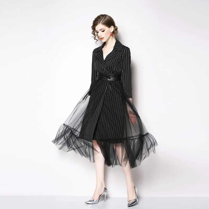 

Spring and Autumn Women's Long-sleeved Dress New Professional Fashion Temperament Dress