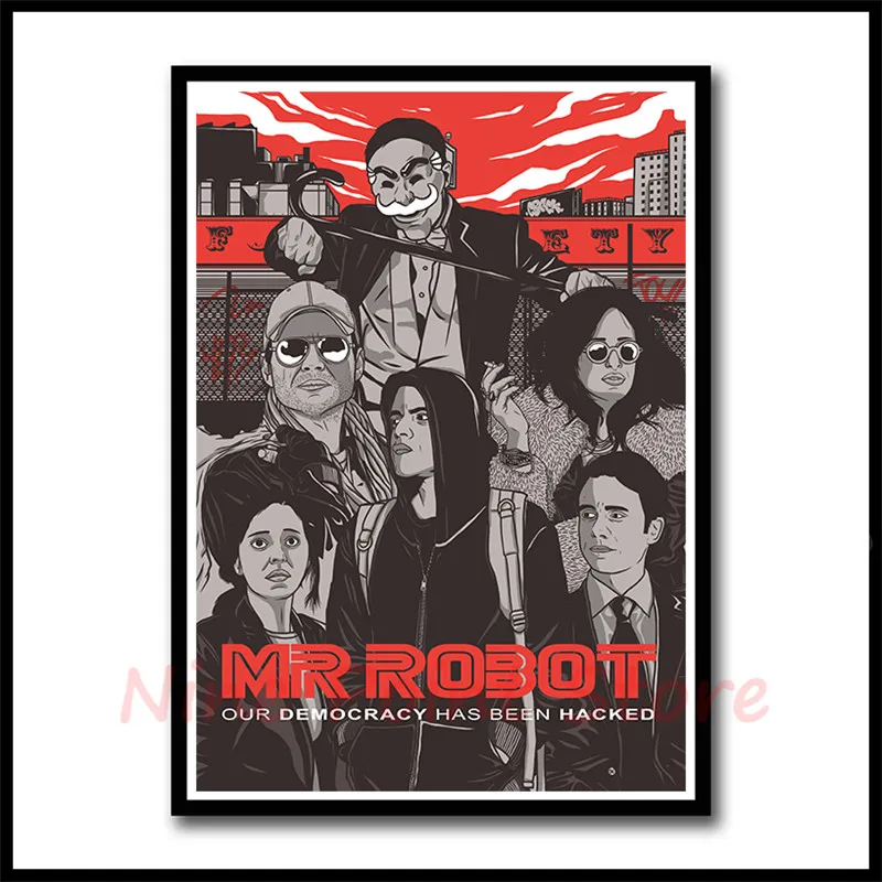 MR. ROBOT бумажные плакаты с покрытием женское украшение для дома гостиная спальня